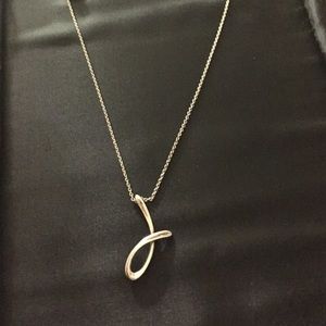 Tiffany&Co. Sterling Silver Alphabet Necklace "J"