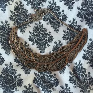 Bronze Colored Leaf Necklace