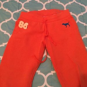 Orange Victoria's Secret knee length sweats