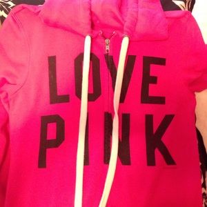 Victoria Secret pink, full zip hoodie!