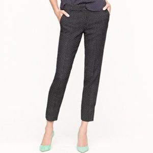 J.Crew Cafe Capri Black Polka Dot