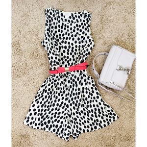 LOFT Black Polka dot Romper