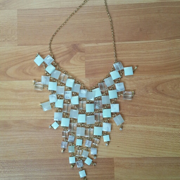 Baby Blue Chandelier Necklace