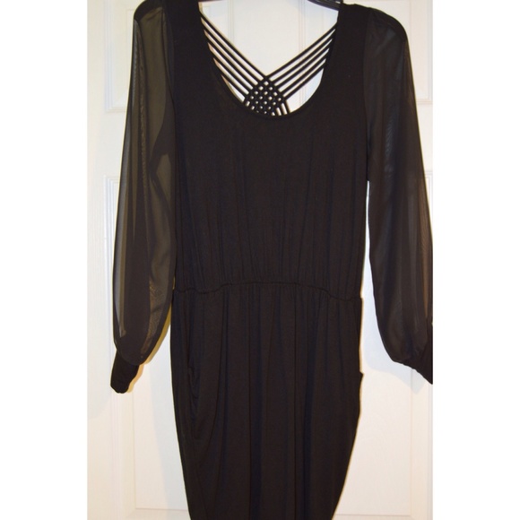 Nasty Gal black long sleeve dress
