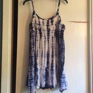 Blue and White tye dye dress