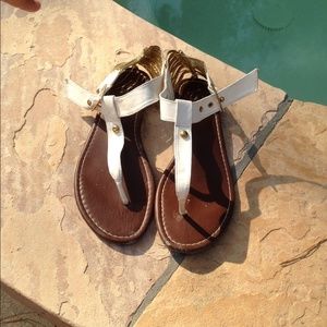 White and Gold sandals