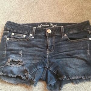 AE blue jean shorts