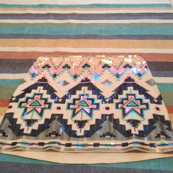 Glittery bodycon skirt