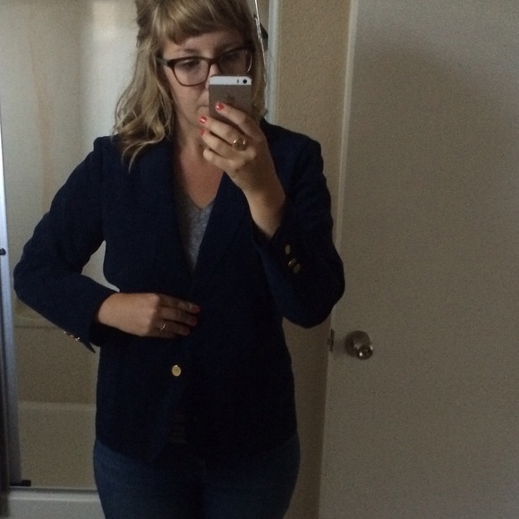vintage navy suede blazer