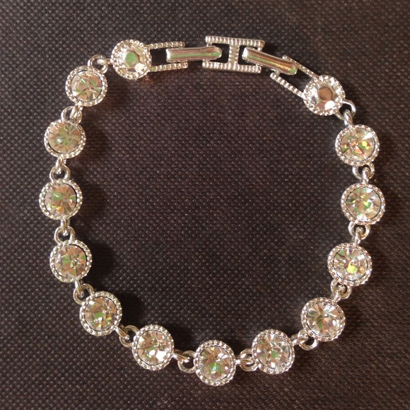 Avon Jewelry Avon Rhinestone Bracelet Silver Tone Adjustable Poshmark