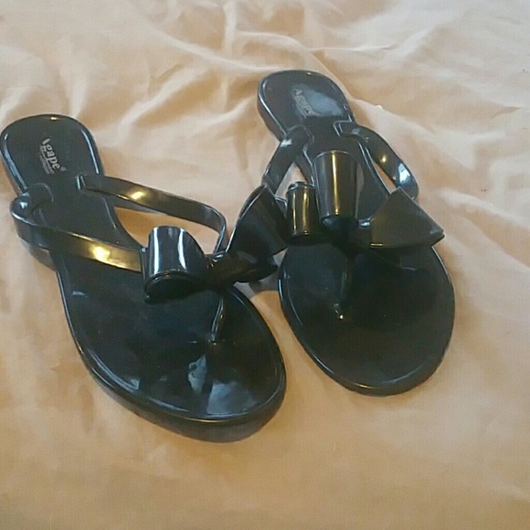 Black flip flops