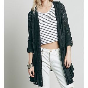 Slate Free People doily cardi