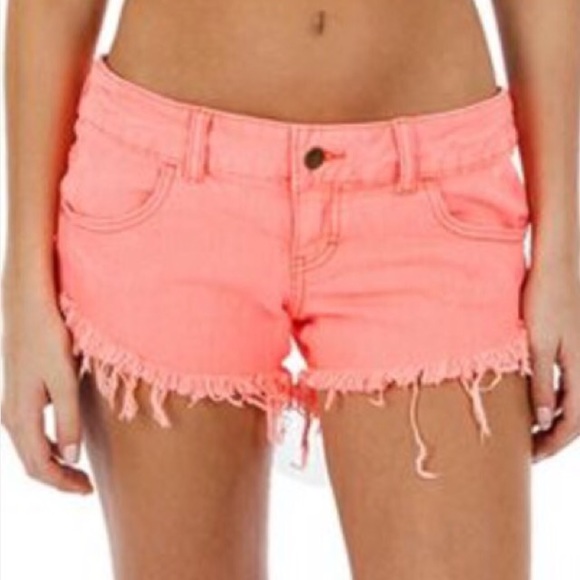 Billabong Denim - Billabong Laneway Coral Denim Shorts