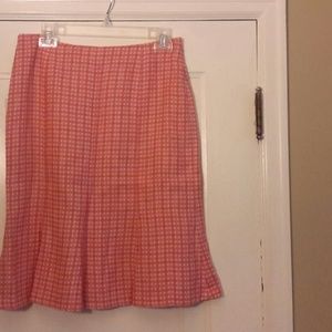 Ann taylor pink and orange skirt with flare