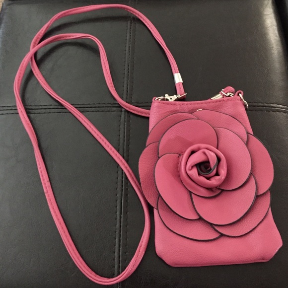 Rose pink cross body bag