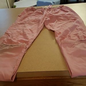 Pink Koi scrub pants