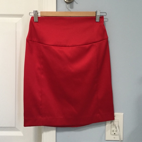 Express Red Pencil Skirt