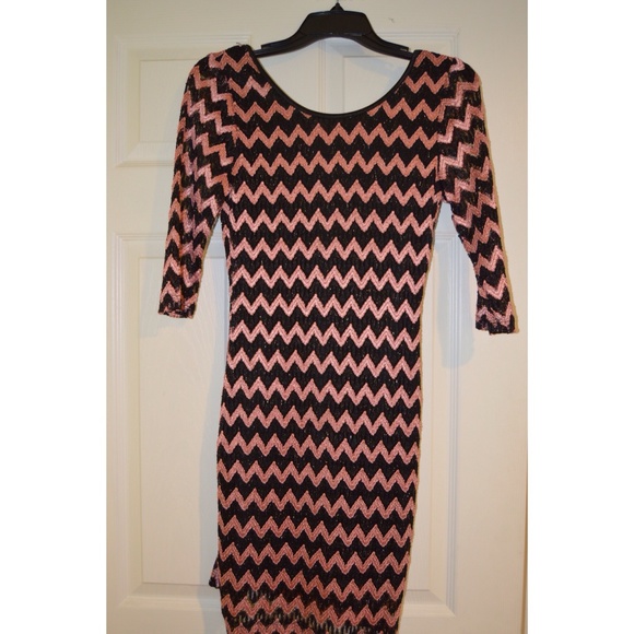 Super cute chevron sequined mini dress