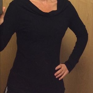 Black James Perse cowl neck shirt