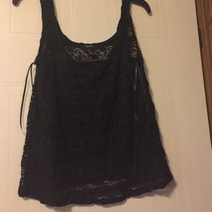Black see through tank top