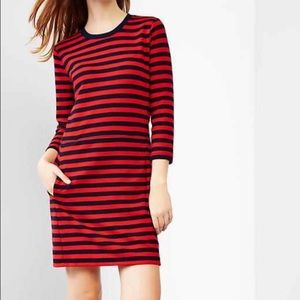 Navy & Red Gap Ponte Dress