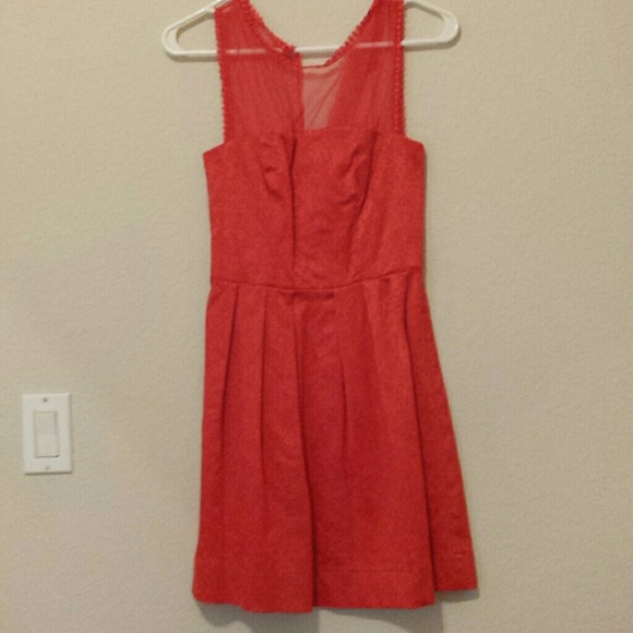 Red Brocade Dress