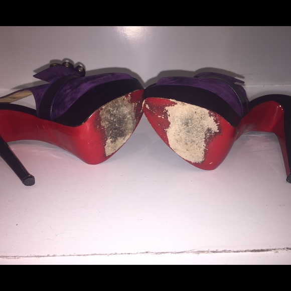 Christian Louboutin lady peep sling suede pumps! - Picture 4 of 4