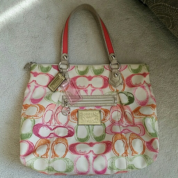 Coach Poppy Scribble Tote