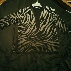 Zebra print top
