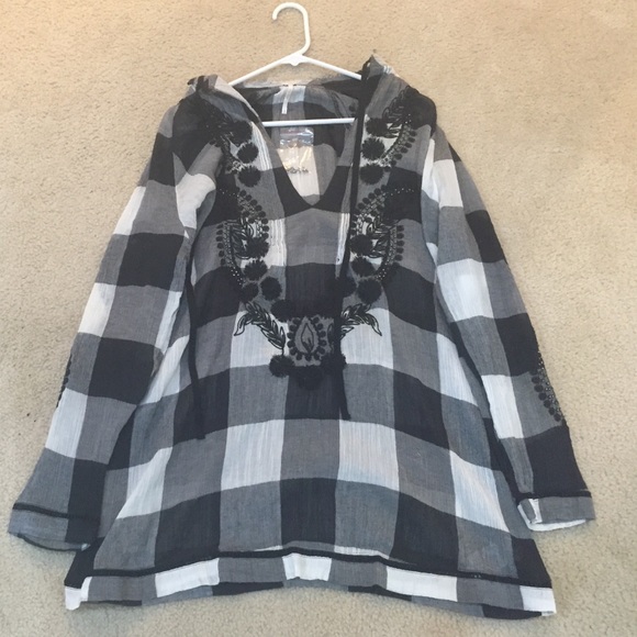 Free people check dress - never been worn