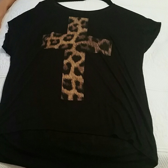 Forever 21 Cheetah Cross Top