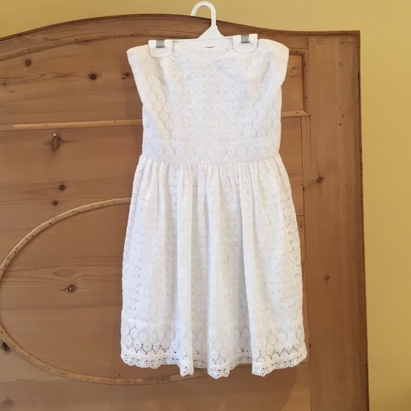 white strapless summer dress