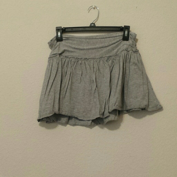 Gray Jersey Skirt