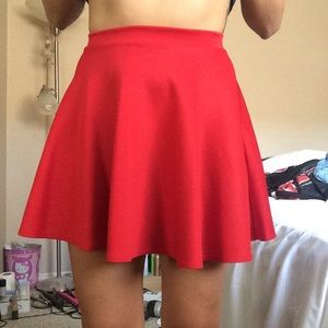 Red circle skirt