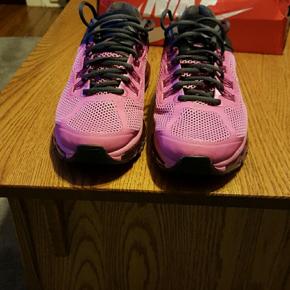 Pink and gray Nike Air Max