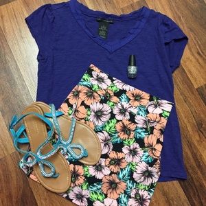 Victoria's Secret flower body con skirt