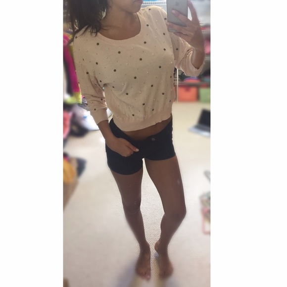 Cropped embellished sweater