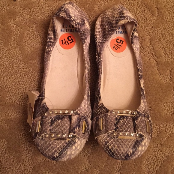 Stuart Weitzman never worn snake skin flats!