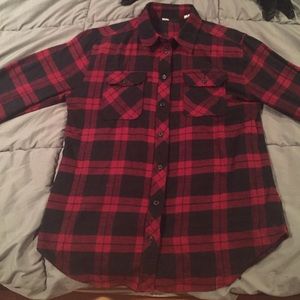 BDG Red and Navy flannel shirt