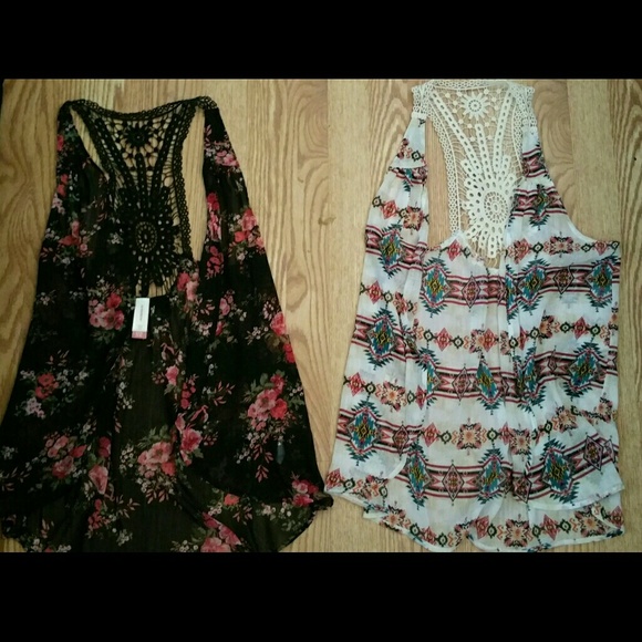 Rose print and Aztec print vests - Picture 1 of 1
