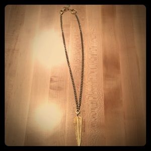 Gold Arrowhead Necklace - Long
