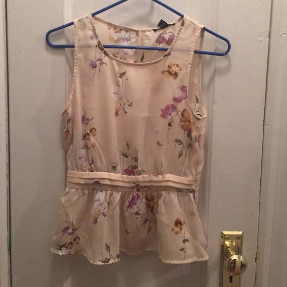 Floral peplum top