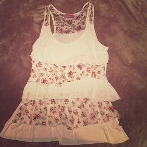 Floral Lace Layered Tank