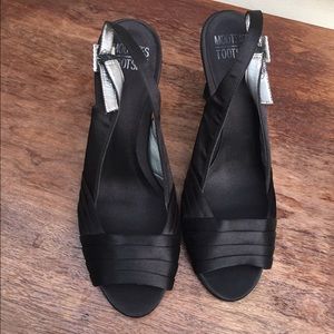 Black sling backs