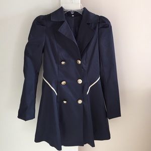 Classy royal blue trench coat!!