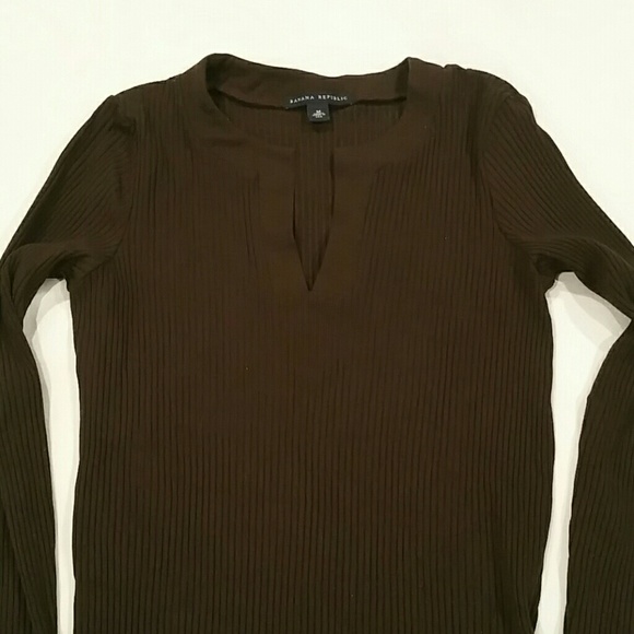 Banana Republic Ribbed Brown Shirt - Picture 1 of 3