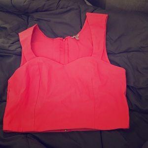 Coral Crop Top