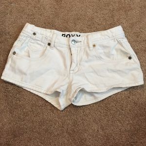 White Roxy Shorts