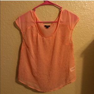 Light Orange Sheer Top