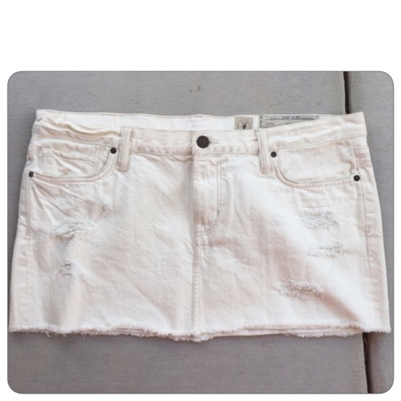 All Saints Dresses & Skirts - 😻 ALL SAINTS SPITALFIELD denim mini skirt white